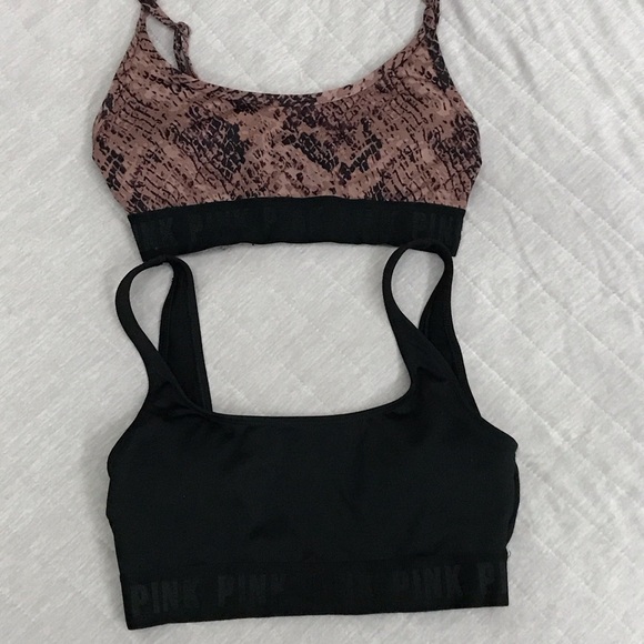 PINK Victoria's Secret Other - Stylish Women's Sport Bras - Black and Black/Mauve